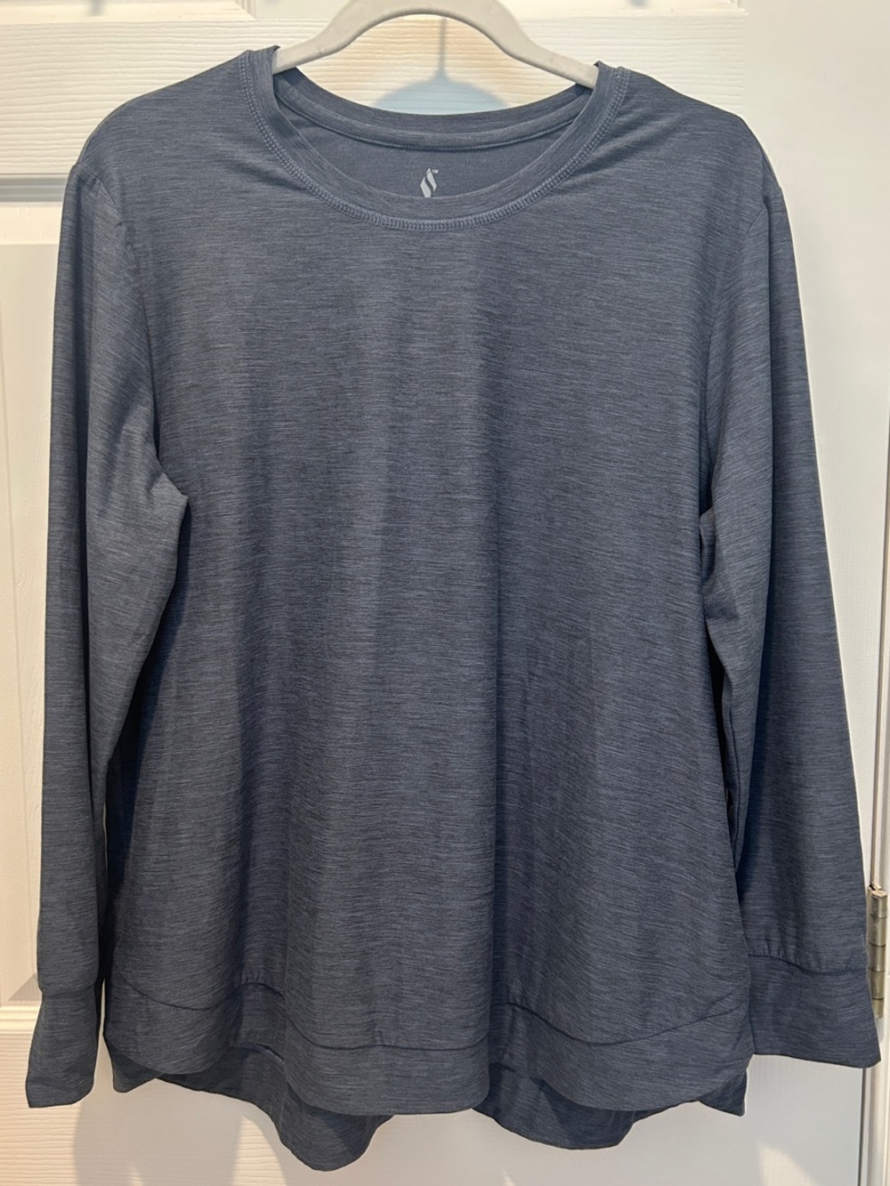 Skechers Long Sleeve Crewneck Top - Heathered Slate Blue